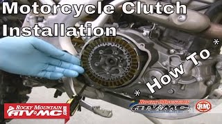 Clutch Replacement on a Motorcycle or ATV  Clutch Installation [upl. by Remark]