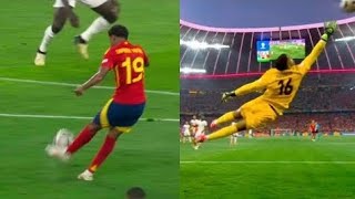 Lamine Yamal incredible goal against France today👌✨🚀Spain VS France highlights [upl. by Nnylaehs]