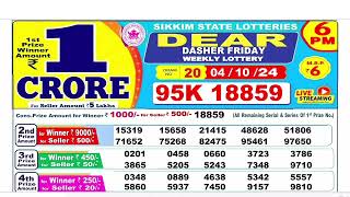 Sikkim Lottery SAMBAD DEAR EVENING 6PM RESULT TODAY 03092024 Sikkim STATE DEAR [upl. by Augusta398]