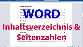 WORD automatisches Inhaltsverzeichnis und Seitenzahlen erstellen  Komplettkurs Tutorial [upl. by Meggs490]