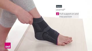 Levamed® – How to Apply the Ankle Support Sleeve  medi USA [upl. by Boycey]