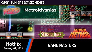 GDQs Sum of Best Segments  Game Masters January 4th 2022 [upl. by Rochelle]