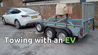 Tesla Model Y RWD towing efficiency What loss in range can you expect I test it [upl. by Sherr90]