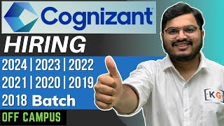 COGNIZANT Hiring 2024 2023 2022 2021 2020 2019 2018 Batch  COGNIZANT Off Campus Drive 2024 [upl. by Artus]