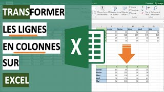 EXCEL  Transformer les Lignes en Colonnes Automatiquement  Avec ou Sans Formule [upl. by Akeenahs]