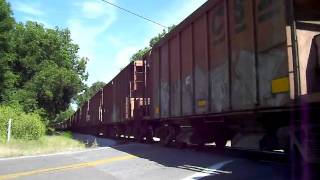 CSX Ballast Train at Stanton Tn Highway 179 Crossing [upl. by Wesa]