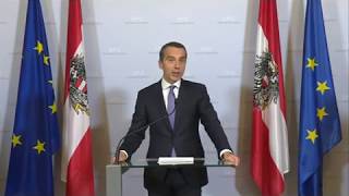 PK mit Bundeskanzler Christian Kern nach den Gremien am 1462017 [upl. by Ahsirtak790]