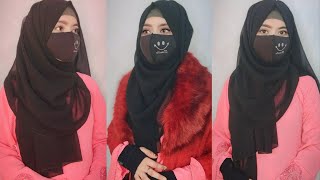 Winter Special Hijab Tutorial 2024  Simple And Easy Hijab Styles With Shawl For Winter [upl. by Auhsej]