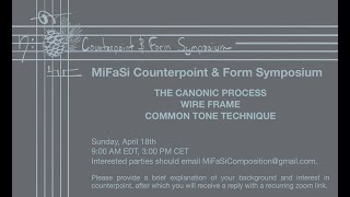 Canonic Technique 1 — The Canonic Process Wire Frame amp Common Tone Technique [upl. by Trueman]