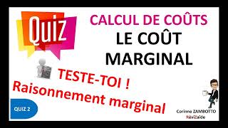 QUIZ Coût marginal 2  STMG  BTS  GEA DCG  Licence  Révisions de comptabilité de gestion [upl. by Sunda]