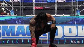 WWE 2K24 The OTC Roman Reigns vs Solo Sikoa in Steel Cage Championship on Smackdown [upl. by Encrata]