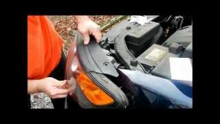 2009 Hyundai Santa Fe  How to Replace the Headlights [upl. by Etnoel459]