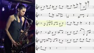 Transcription Melissa Aldana  Billies Bounce [upl. by Nohsyt]