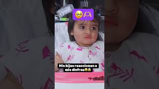 Los feria mis hijas reaccionan a mi disfraz🥹 adriana dúo isabel [upl. by Hernandez]