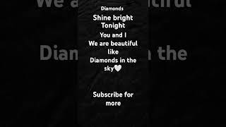 Diamond lyrics🤍 [upl. by Ynnad]