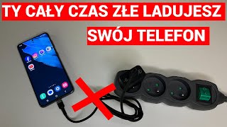 Jak prawidłowo ładować telefon żeby nie zepsuć baterii Większość ludzi robi to ZŁE [upl. by Itnahs]