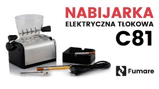 NABIJARKA TŁOKOWA ELEKTRYCZNA DO GILZ PAPIEROSOWYCH MODEL C81 [upl. by Derriey117]