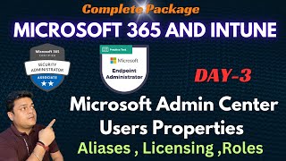 Microsoft 365 Admin Center  Users Properties  Aliases  Roles  Licensing [upl. by Kathleen208]