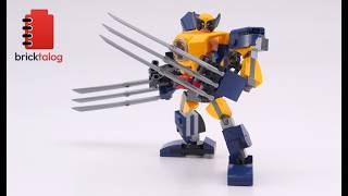 LEGO Wolverine Mech Armour 76202 Superheroes Speed Build [upl. by Nairdad]