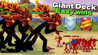 The Best Giant Deck Strategy  Stick War 3 Saga [upl. by Rebecka717]