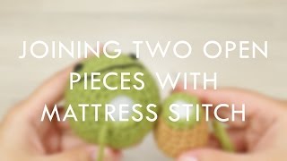 Joining open pieces with mattress stitch righthanded  Kristi Tullus [upl. by Nossaj]