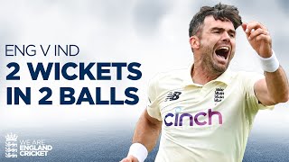 ☝️Pujara ☝️Kohli  Jimmy Anderson Takes 2 Wickets in 2 Balls vs India [upl. by Anirak]