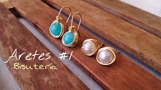 💎Aretes y pendientes de Zarcillos en alambre enrollado ✨ Bisutería amp Alambrismo  Diy Cute [upl. by Ytirev]