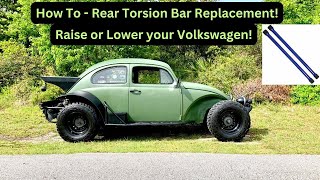 How To  Replace Rear Torsion Bars In Your Volkswagen Lower Your VW [upl. by Owades]