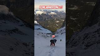 Stopselzieher mit Schnee  keine Wanderung zugspitze bergsteigen stopselzieher garmisch [upl. by Enitselec]