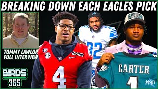 Tommy Lawlor Grades Eagles 2023 Draft amp Breaks Down Each Eagles Pick  Birds 365 [upl. by Yellas357]