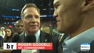 Super Bowl 51  Coy Wire Post Game w Roger Goodell Rob GronkowskiRobert Kraft [upl. by Devlin83]