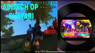 Aditech op shayari with rouk ff one tap [upl. by Drusy222]