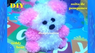 How To Make Pom Pom Teddy Bear With Wool  DIY  Woolen Teddy Bear Making At Home  Woolen Craft [upl. by Nannette]