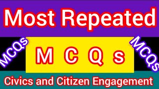 Most Important and Repeatedly asked MCQs on Civics and Citizen Engagement for all BS programs [upl. by Lleddaw86]