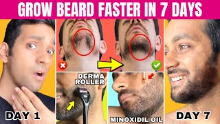 HOW TO GROW BEARD FASTER 100 RESULTS  Fix PATCHY BEARD  MINOXIDIL OIL  THICK BEARD HACKS [upl. by Beghtol668]