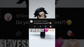 roblox”Q amp A”💗✨robloxshould I do a part 2⭐️ [upl. by Nayra379]