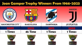 Joan Gamper Trophy History  Barcelona Won Joan Gamper Trophy 2023 Winners from 19662023 [upl. by Malonis]