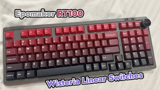 Fullsize Keyboard with OLED Screen  Epomaker RT100 Build  Wisteria Linear Switch [upl. by Modla977]