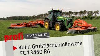 Kuhn GroßflächenMähkombination FC 13460 RA  profi Fahrbericht [upl. by Elfrieda]