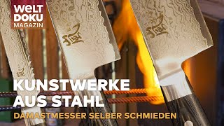 DAMASTMESSER Die Perfektion aus Stahl  Einblicke in die Kunst des Schmiedens  WELT Doku Magazin [upl. by Annerahs]