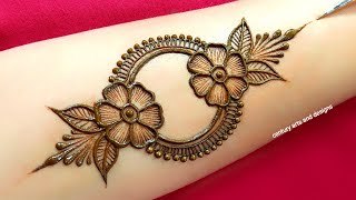 Very beautiful stylish front hand mehndi design  Arabic mehndi design  mehndi design  Mehndi [upl. by Amlas611]