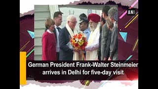 German President FrankWalter Steinmeier arrives in Delhi for fiveday visit  ANI News [upl. by Gillman901]