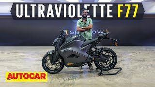 2022 Ultraviolette F77 walkaround  Range price variants amp more  Autocar India [upl. by Mariandi260]