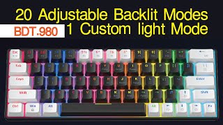 KA6406 Black gray Mechanical Gaming Keyboard  Review  BDT 985 [upl. by Nillok577]