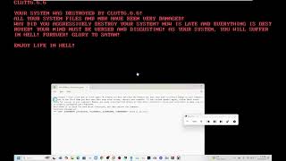 BlueScreenCommandexe and Clutt666exe crashes windows 7 VMware Workstation [upl. by Vyner]