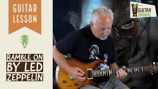 How to play Ramble On by Led Zeppelin  Guitar Lesson [upl. by Mcgrody]