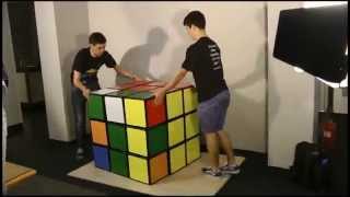 Solving the worlds largest Rubiks Cube  Feliks Zemdegs amp Mats Valk [upl. by Ozen]