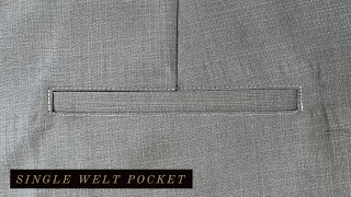 ✅Single Welt Pant Pocket Cutting and Stitching  N A Fashion [upl. by Nyrol262]