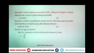 9 02 003 Java e parë Matematikë Numrat dhjetorë periodik dhe joperiodik shndërrime [upl. by Mcgaw]