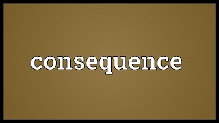 Consequence Meaning [upl. by Nylasoj]